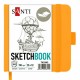 Скетчбук SANTI для графіки, 12x12см, 100 арк., тверда обкладинка PU, 110г/м2, жовтий Скетчбук SANTI для графіки, 12x12см, 100 арк., тверда обкладинка PU, 110г/м2, жовтий
