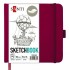 Скетчбук SANTI для графіки, 15х15см, 80 арк., тверда обкладинка PU, 110г/м2, сливовий