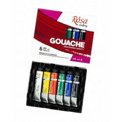 Набір гуашевих фарб, 6*20мл, ROSA Gallery