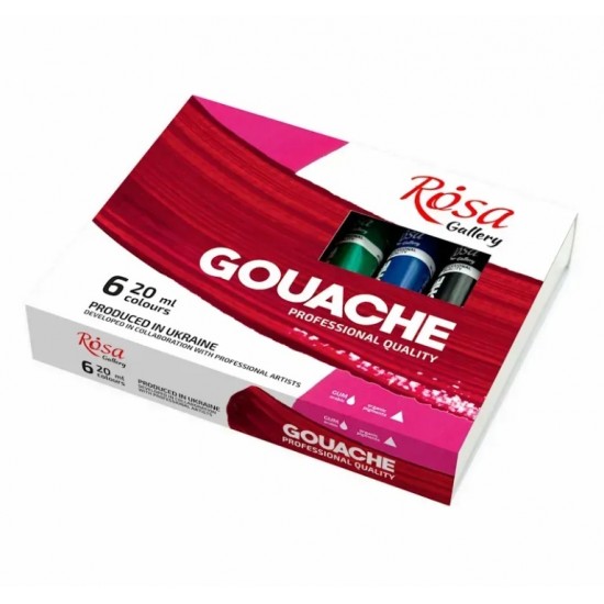 Набір гуашевих фарб, 6*20мл, ROSA Gallery