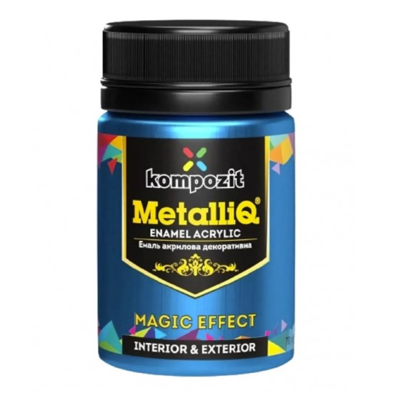 Емаль акрилова MetalliQ "Kompozit", блакитне сяйво, 0,07 кг