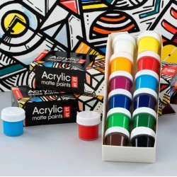 Набір акрилових фарб Geometric, матовий, 12x10мл, Arteo