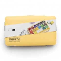 Набір гуашевих фарб Jelly Cup 18*30мл, жовтий пластик.пенал, HIMI