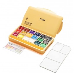 Набір гуашевих фарб Jelly Cup 18*30мл, жовтий пластик.пенал, HIMI