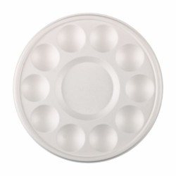 Бамбукова біо-розкладна палітра (d:18.7см.), 10лунок, 10шт в упак., Sinoart