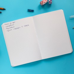 Блокнот А5, 144арк, крапка  "Гав! Коргі" синій, ORNER