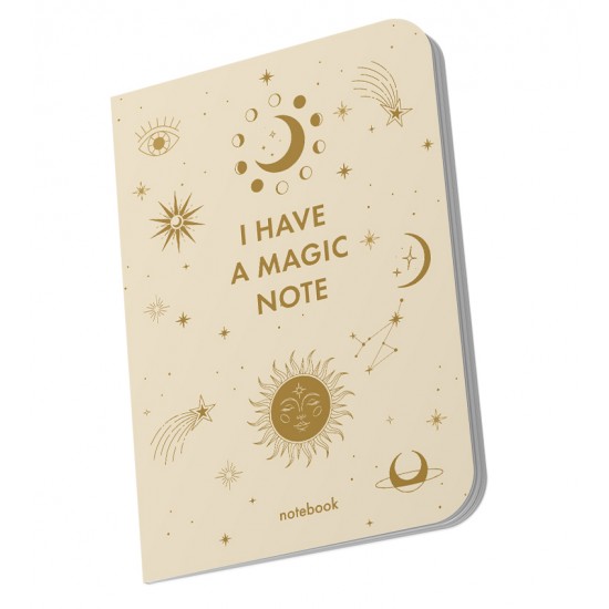 Блокнот А5, 144арк, крапка "I have MAGIC plan" бежевий, ORNER