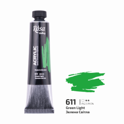 Фарба акрилова, Зелена світла (611), 20мл, ROSA Gallery