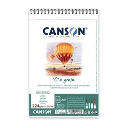 Альбом для ескізів та рисунку на спіралі  CÀGRAIN, А5 (14,8*21см), 224г/м2, 30л, білий папір, Canson