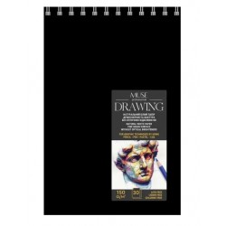 Блок для малювання, пружина, А5/30 арк., 150 г/м2, MUSE