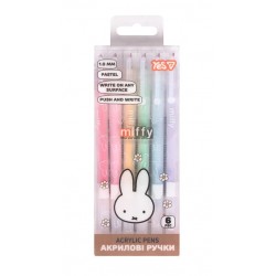 Ручки акрилові Yes "Miffy", набір 6 шт. у PET пакуванні