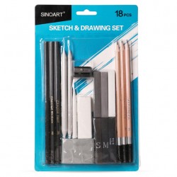 Набір для рисунку Sketch&Drawing 18шт, в блістері, Sinoart