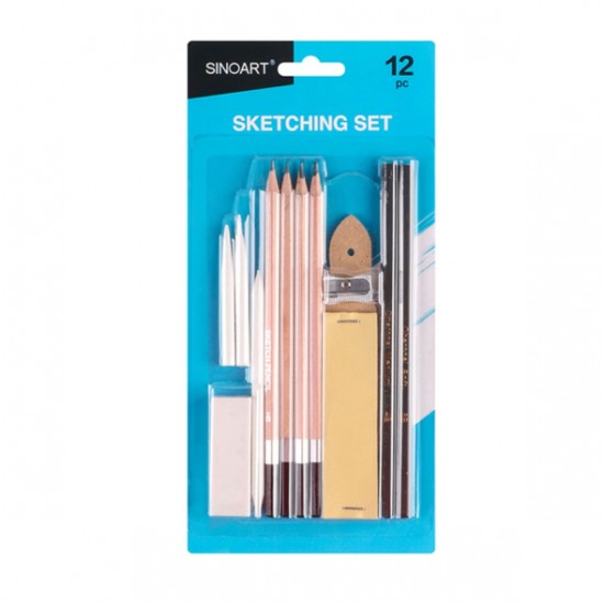 Набір для рисунку Sketching 12шт, в блістері, Sinoart Набір для рисунку Sketching 12шт, в блістері, Sinoart