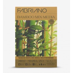 Склейка для мікс медіа BAMBOO, 18х26 см, 280г/м2, 25 л, 90% бамбук, 10% бавовна, Fabriano