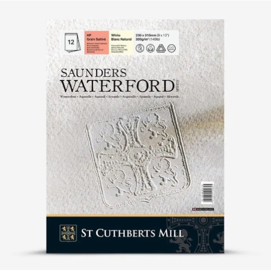 Альбом для акварелі Saunders Waterford, HP, 100% cotton, White, 300 г, 23х31 см (12) St Cuthberts Mi