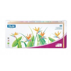 Набір кол. олівців "TM MILAN" 48шт, D3,5мм, метал. Набір кол. олівців "TM MILAN" 48шт, D3,5мм, метал.