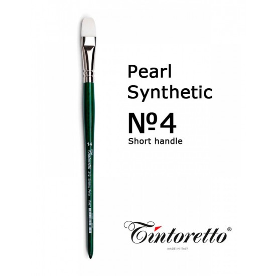 Синтетика овальная Tintoretto, №4, короткая ручка (Италия)