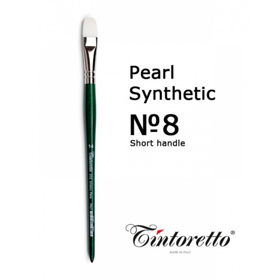Синтетика овальная Tintoretto, №8, короткая ручка (Италия)
