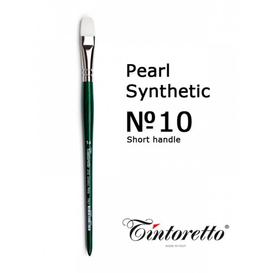Синтетика овальная Tintoretto, №10, короткая ручка (Италия)
