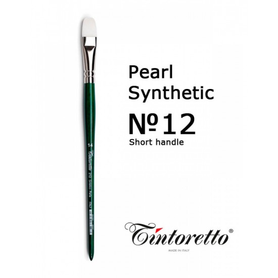 Синтетика овальная Tintoretto, №12, короткая ручка (Италия)