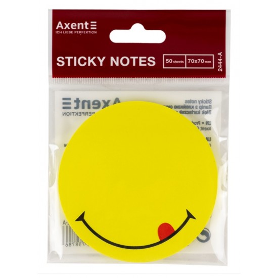 Блок паперу з клейким шаром, Smile, 70х70мм,50арк Блок паперу з клейким шаром, Smile, 70х70мм,50арк