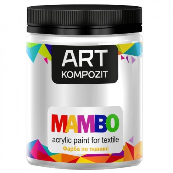 Фарба по тканині MAMBO "ART Kompozit", 450 мл (1 білий)