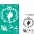 Трафарет багаторазовий самоклеючий, №3025, Елементи та написи 13х20см, Серія „Новий рік“, ROSA TALEN