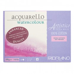 Склейка для акварелі Artistico EXTRA WHITE 31х41см, 300г/м2, 20л., дрібне зерно, Fabriano Склейка для акварелі Artistico EXTRA WHITE 31х41см, 300г/м2, 20л., дрібне зерно, Fabriano