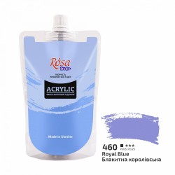 Фарба акрилова, Блакитна королівська (460), 200 мл, ROSA Studio