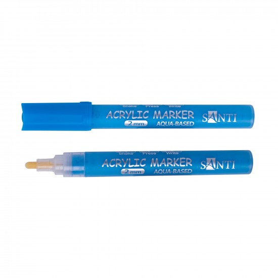 Маркер акриловий SANTI SAC-16, темно-синій, 2 мм Маркер акриловий SANTI SAC-16, темно-синій, 2 мм