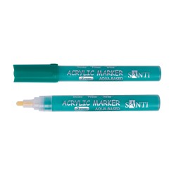 Маркер акриловий SANTI SAC-19, зелений, 2 мм