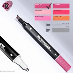 Маркер художній Graphmaster Wine Red 1