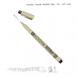 Лінер PIGMA Micron (0.2), 0,3мм, Чорний, Sakura Лінер PIGMA Micron (0.2), 0,3мм, Чорний, Sakura