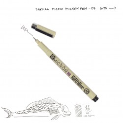 Лінер PIGMA Micron (0.3), 0,35мм, Чорний, Sakura Лінер PIGMA Micron (0.3), 0,35мм, Чорний, Sakura