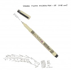 Лінер PIGMA Micron (0.5), 0,45мм, Чорний, Sakura Лінер PIGMA Micron (0.5), 0,45мм, Чорний, Sakura