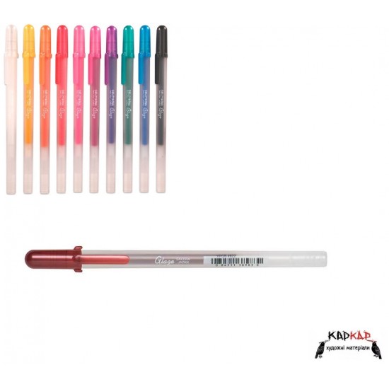 Ручка гелева, GLAZE 3D-ROLLER, Червоний темний, Sakura
