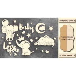 Набор чипбордов "My little baby boy-1", color_Kraft_Milk FDCH-108 Набор чипбордов "My little baby boy-1", color_Kraft_Milk FDCH-108
