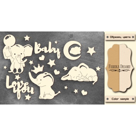 Набор чипбордов "My little baby boy-1", color Kraft Milk FDCH-108
