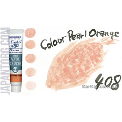 Фарба акрилова гуаш, кольорова перламутрова, Оранжева, 20мл., Turner