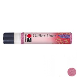 Контур, Рожевий темний, з блискітками, 25мл, Marabu Контур, Рожевий темний, з блискітками, 25мл, Marabu