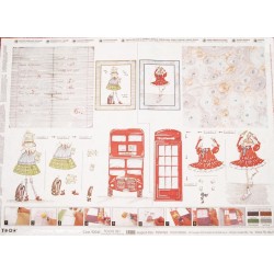 Папір для декупажу з метал, ефектом, Дві школярки-Грета і Валерія, 50*70см