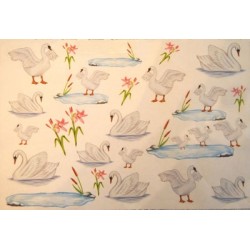 Папір для декупажу, Лебеді, 25*35см