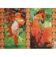Папір для декупажу,  Альфонс Муха 1, 40*30см, 60г/м2