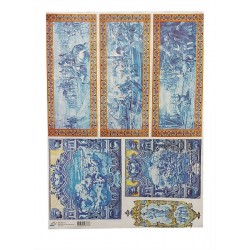 Папір для декупажу, Великі ізразци, 40*30см, 60г/м2