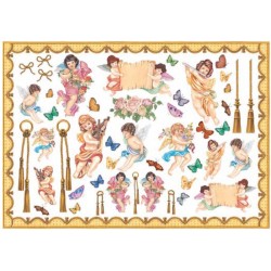 Папір для декупажу, Вікторіанські ангели, 50*70см
