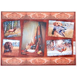 Папір для декупажу, Полювання, 40*30см, 60г/м2, 9974