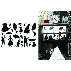 Папір для декупажу, чорно-білий, Мері Попінс, 50*70см, 99019