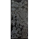Наклейка "Клоуни", 10*23 см, чорна, JEJE