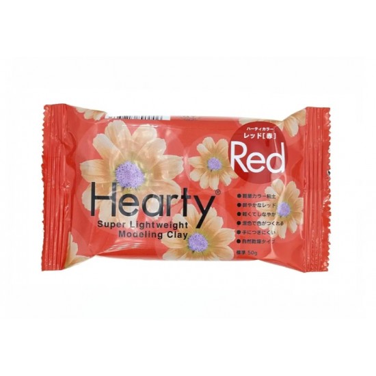 Пластика самозастигаюча Hearty, Червона, 50 г, Padico