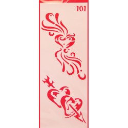 Трафарет 11*33 см, 101. Серія "Серце і стріли". Трафарет 11*33 см, 101. Серія "Серце і стріли".